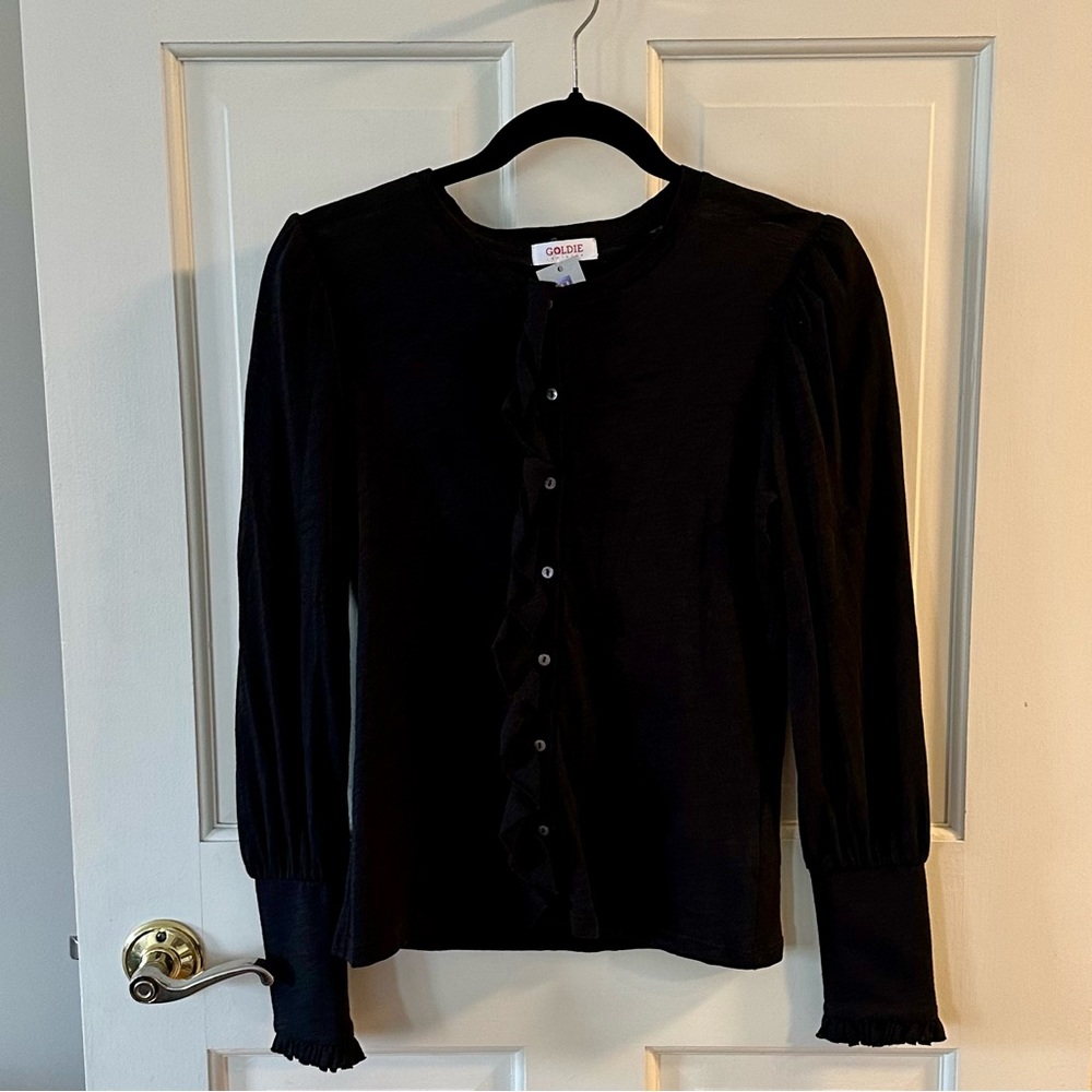 NWT Goldie Ruffle Placket Top - Picture 3 of 3